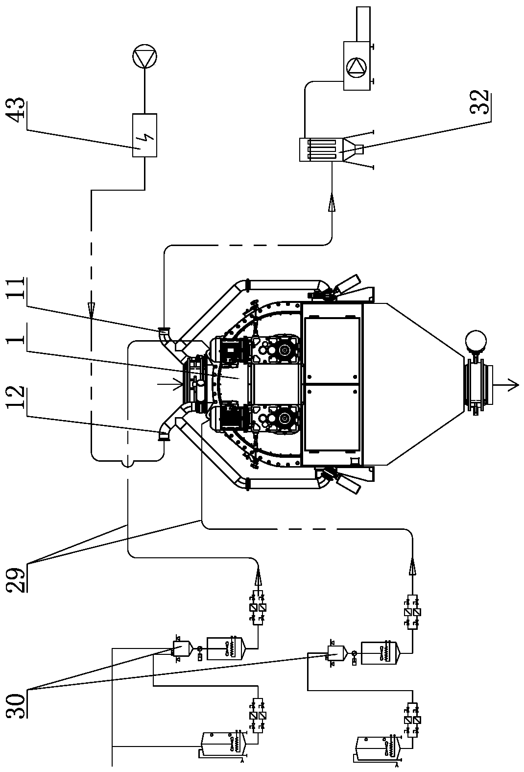 Automatic vacuum spraying process method