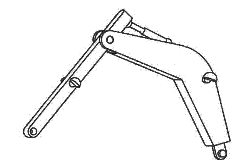 Spatial excavator with two-range-of-motion (two-ROM) movable arm, one-ROM bucket rod and two-ROM bucket
