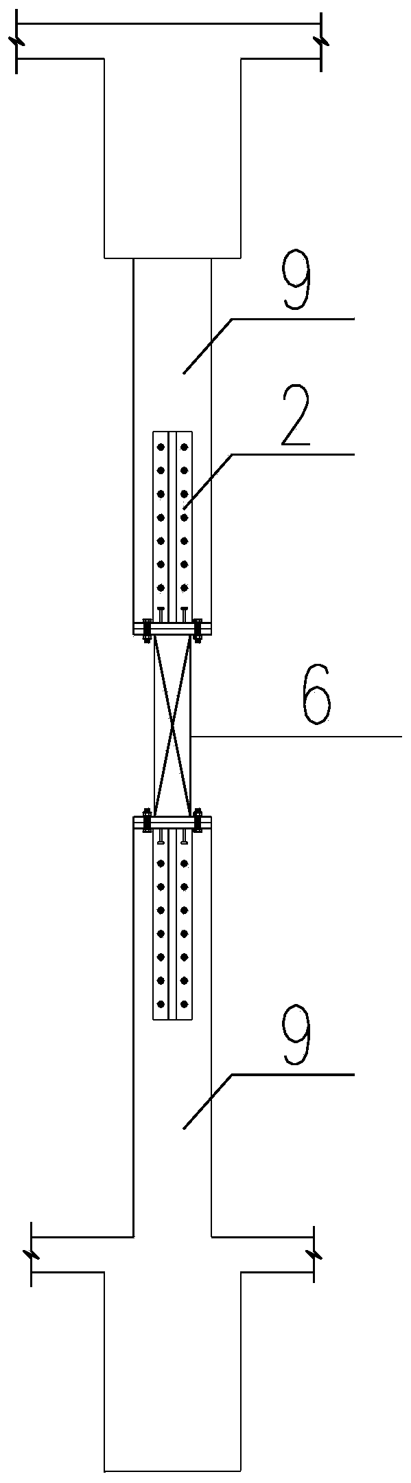 Wall type shear damper embedded part and construction method thereof