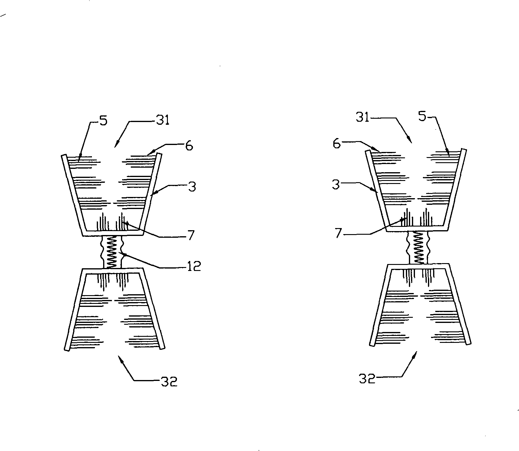 Full-mouth toothbrush with elastic fixing pole