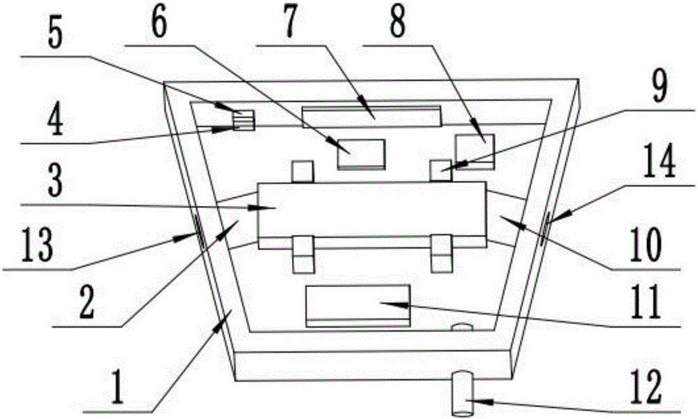 Trapezoidal multifunctional underground cable joint monitoring protection device