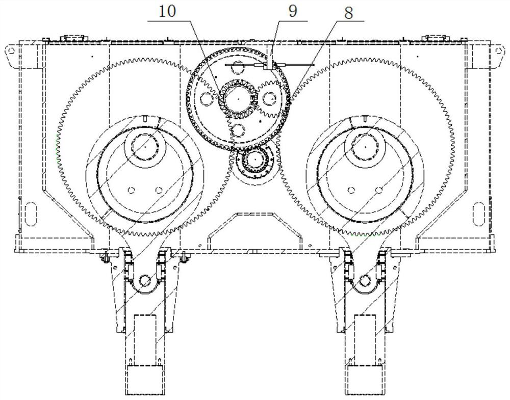 Oil dropping lubrication structure for main gear pairs