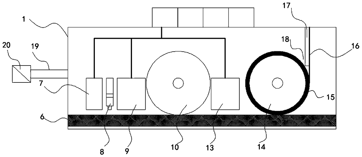 Cleaning machine for solar battery panel