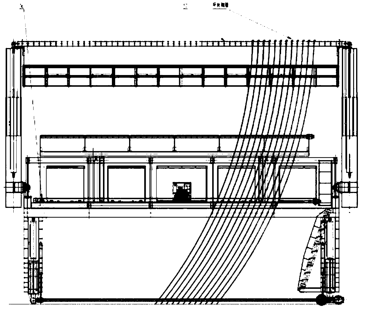 Construction method for artificial paved tunnel secondary bracing reinforcing mesh and paving rack