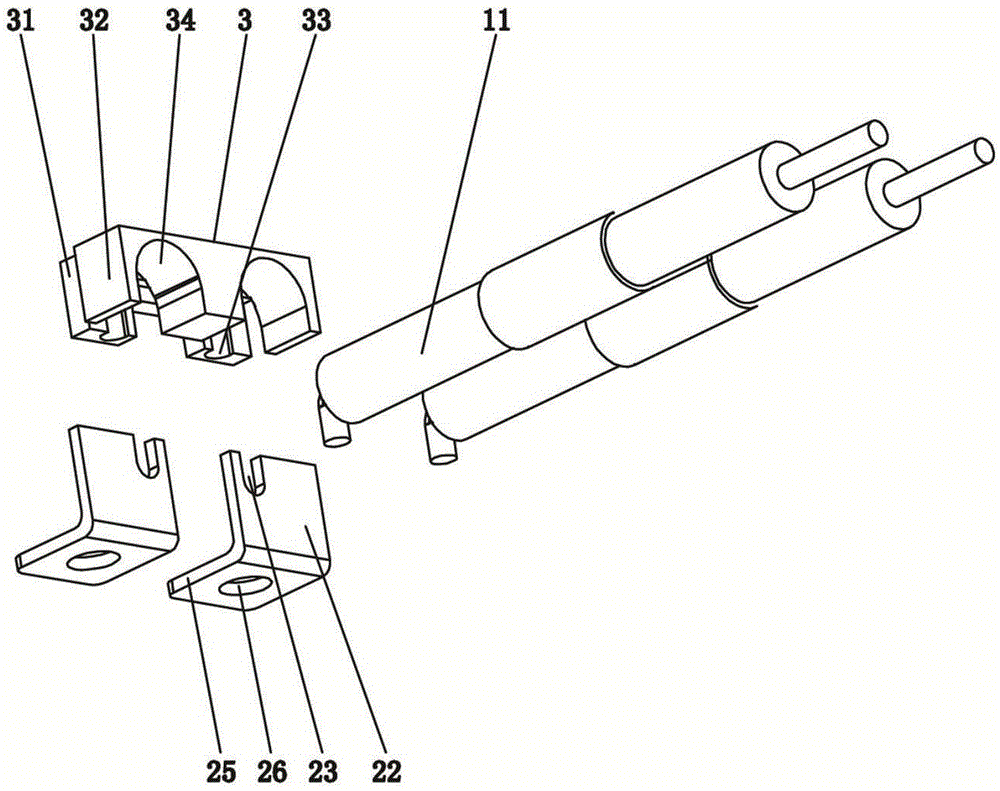 Fixing-clamping electrically-connected waterproof temperature controller