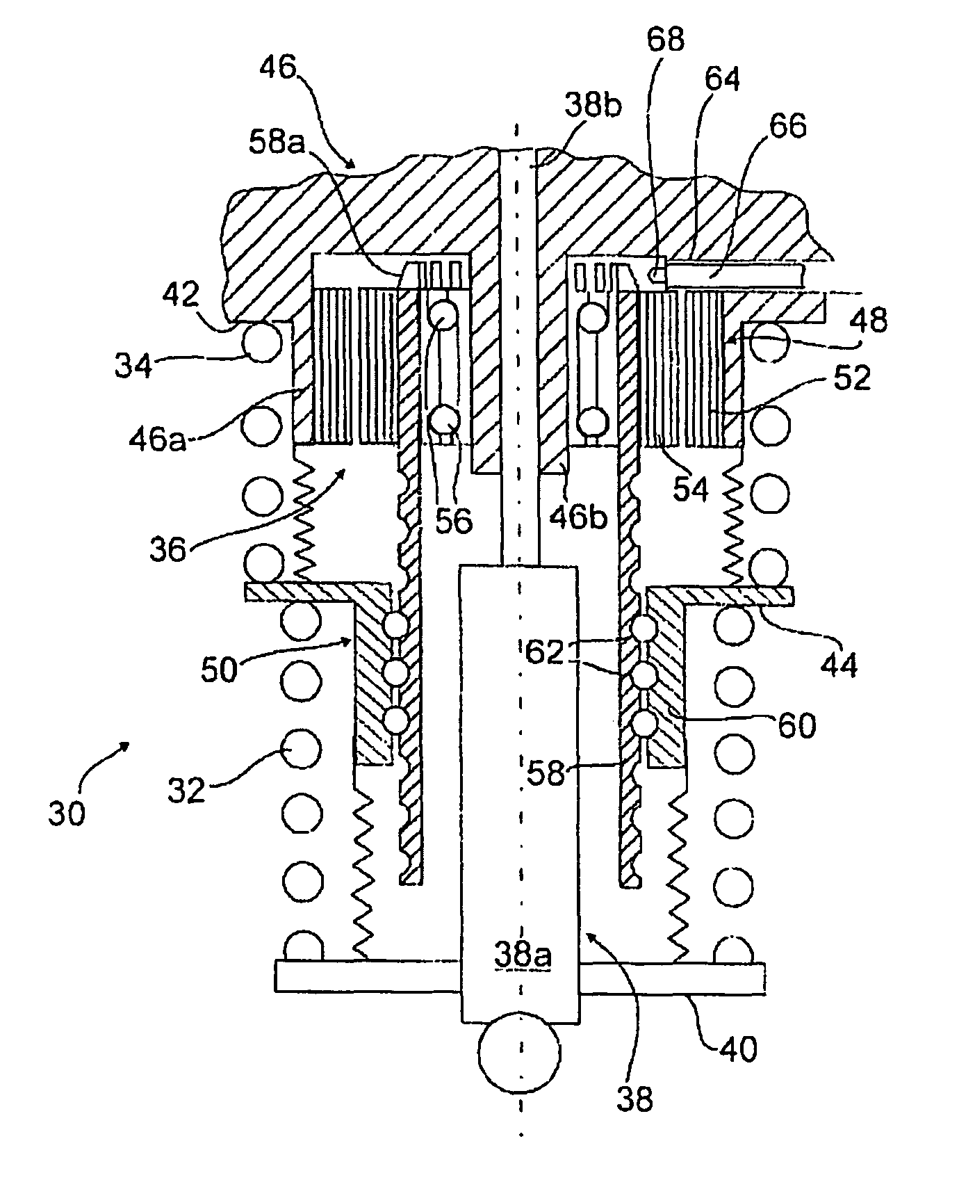 Adjustment device for suspension means