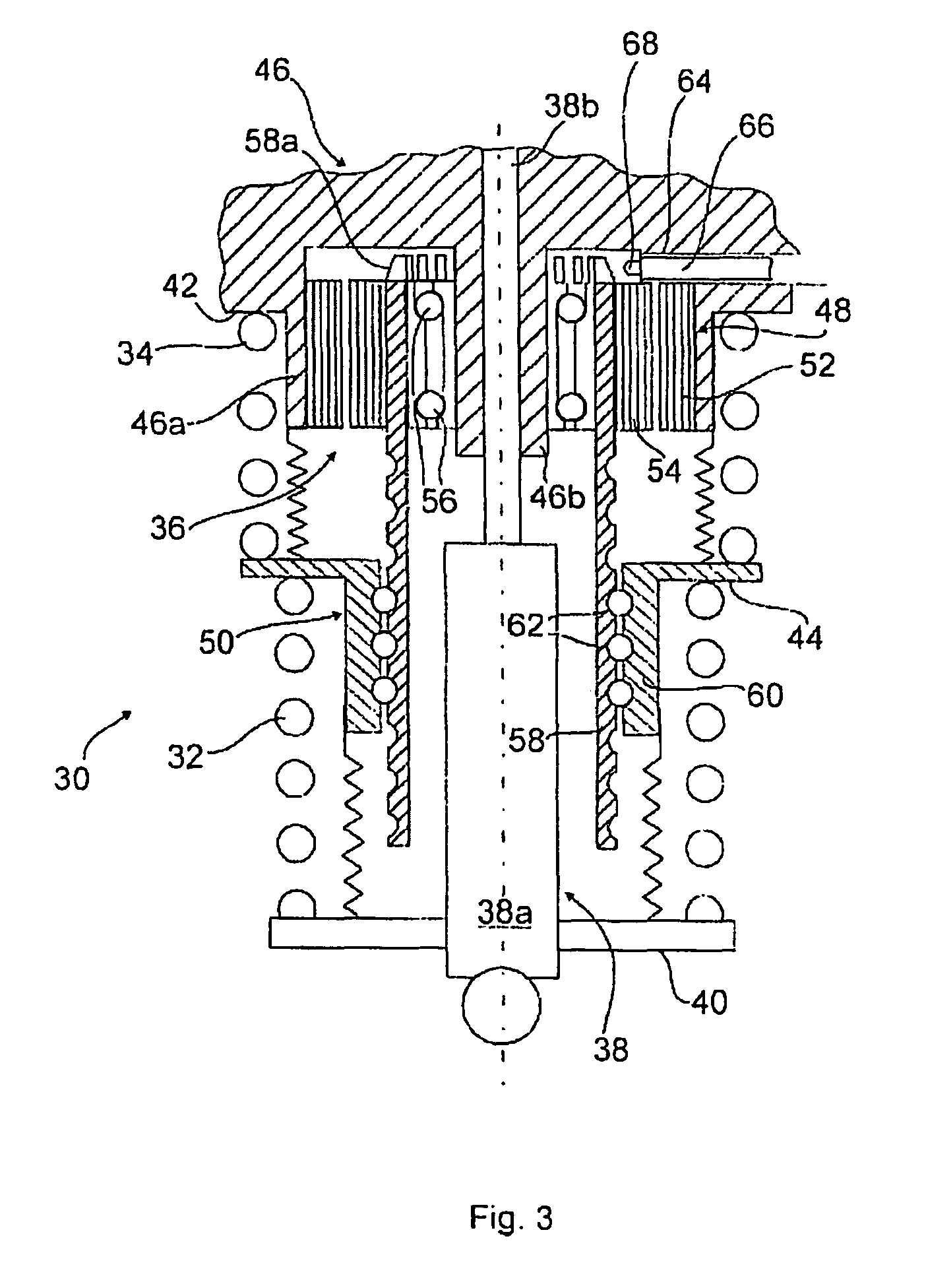 Adjustment device for suspension means