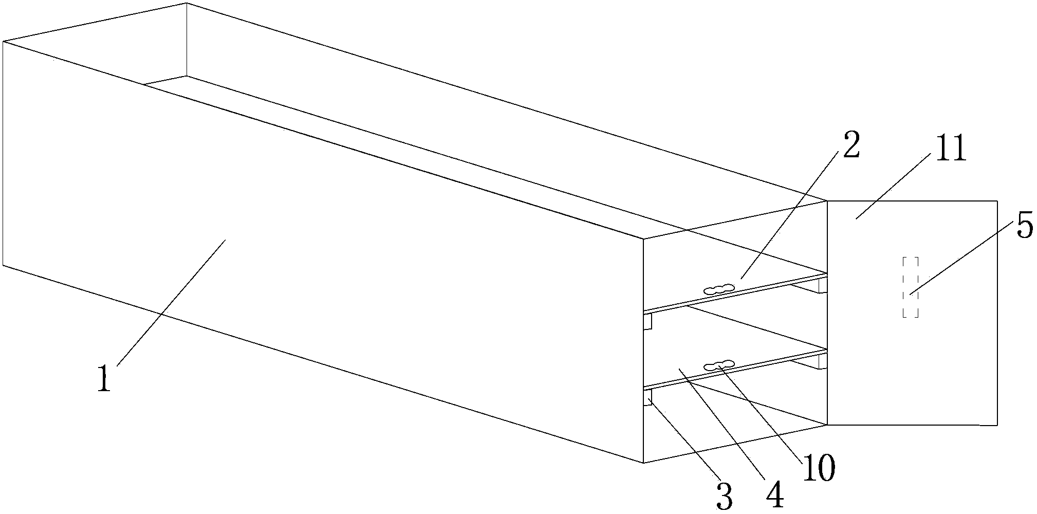 Silicon chip collection device for linear cutting machine