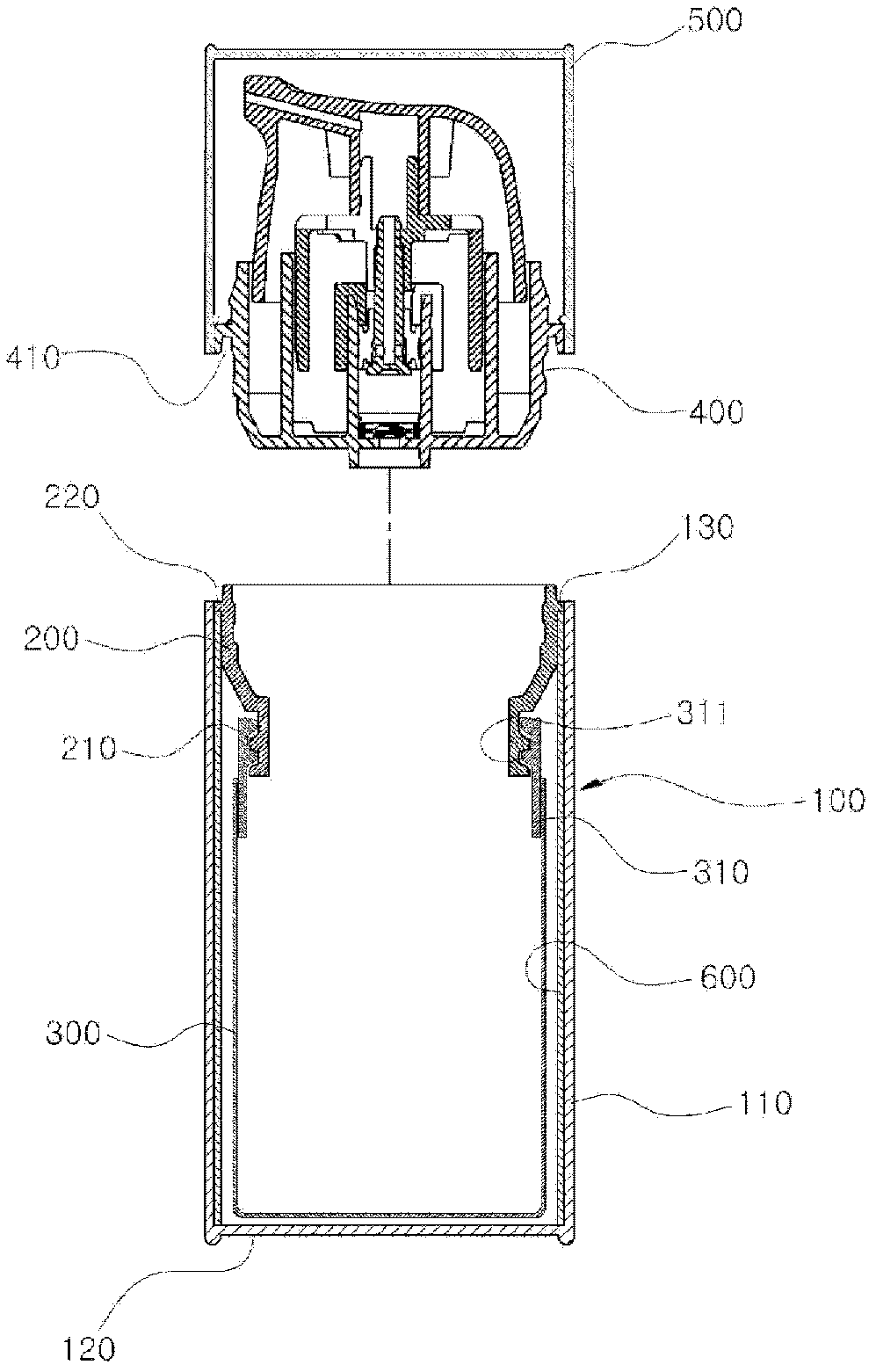 Cardboard tube container of which the contents can be refilled