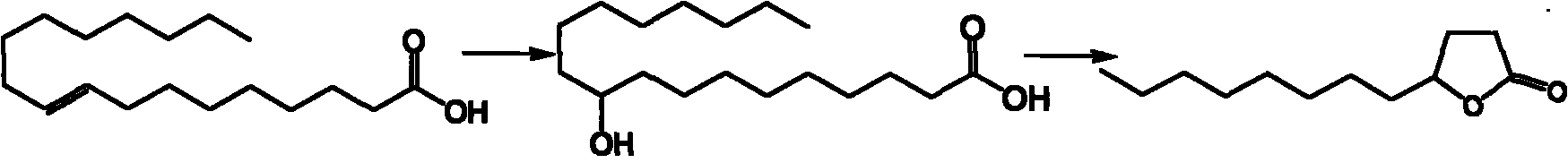 Method for producing natural perfume gamma-dodecalactone by microbial conversion