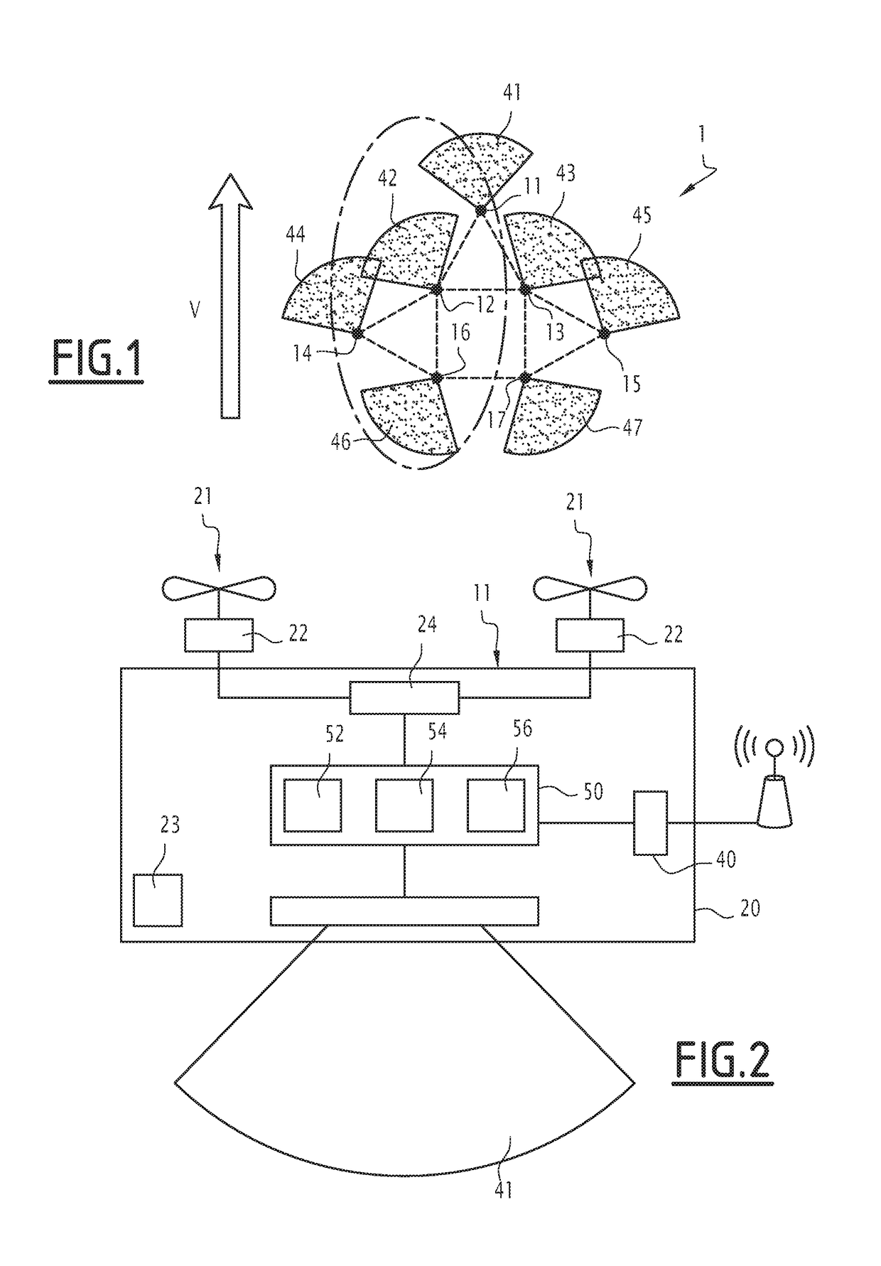 Swarm consisting of a plurality of lightweight drones