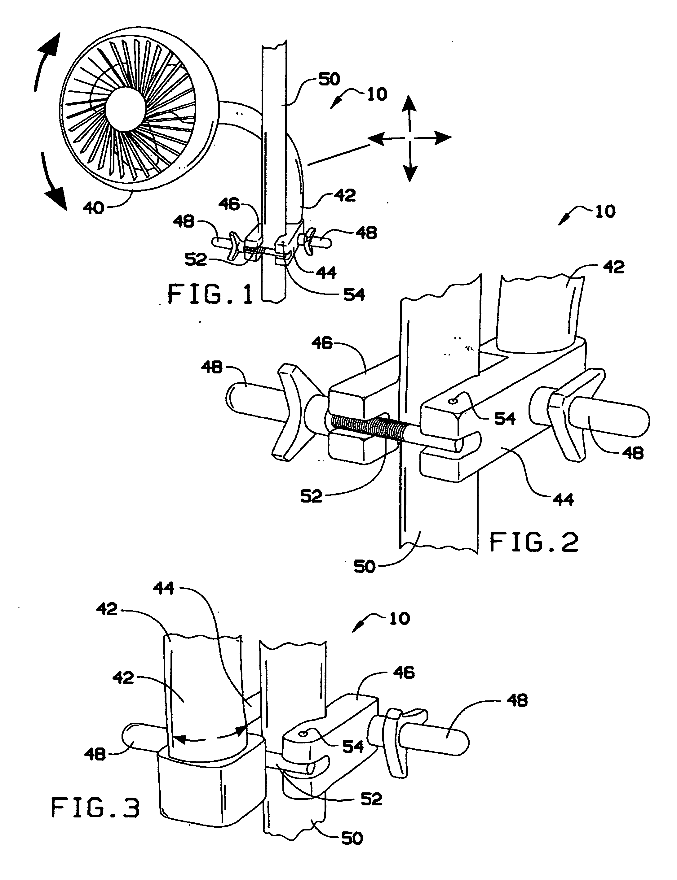 Adjustable fan and post mount