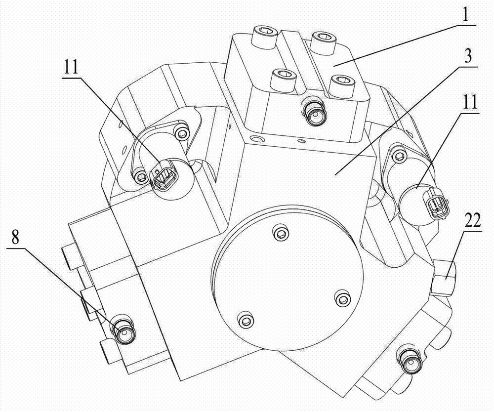 Double-row six-cylinder radial type common-rail oil feed pump