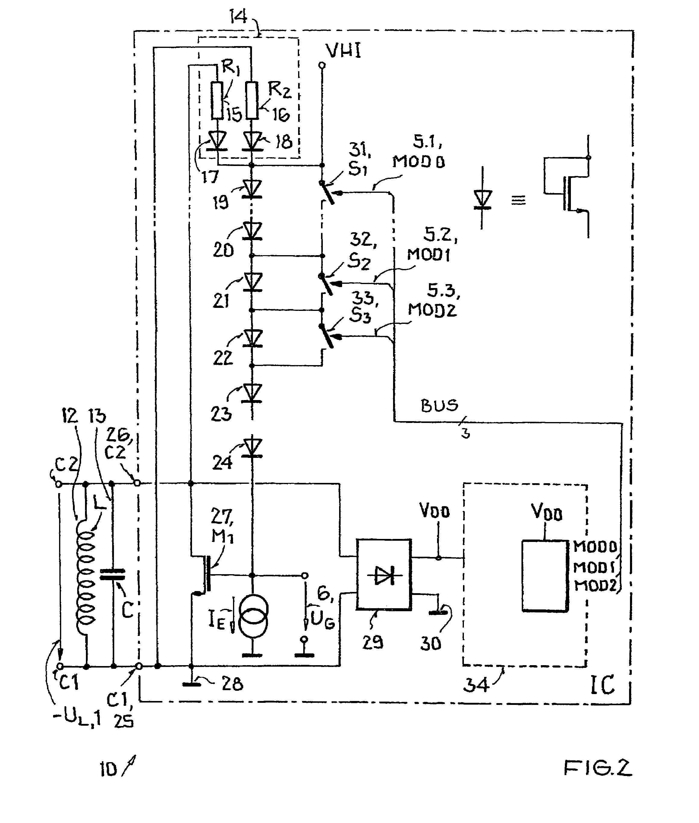 Method for voltage limitation in a transponder