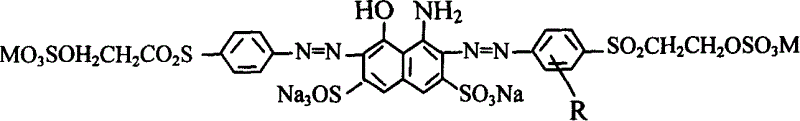 Super black WNN of active azo dye and preparation thereof