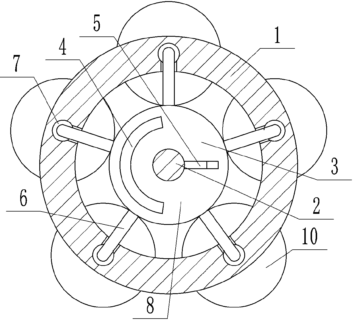 Cement emulsified asphalt mortar penetrating-type semi-rigidity road surface construction vibration rolling apparatus