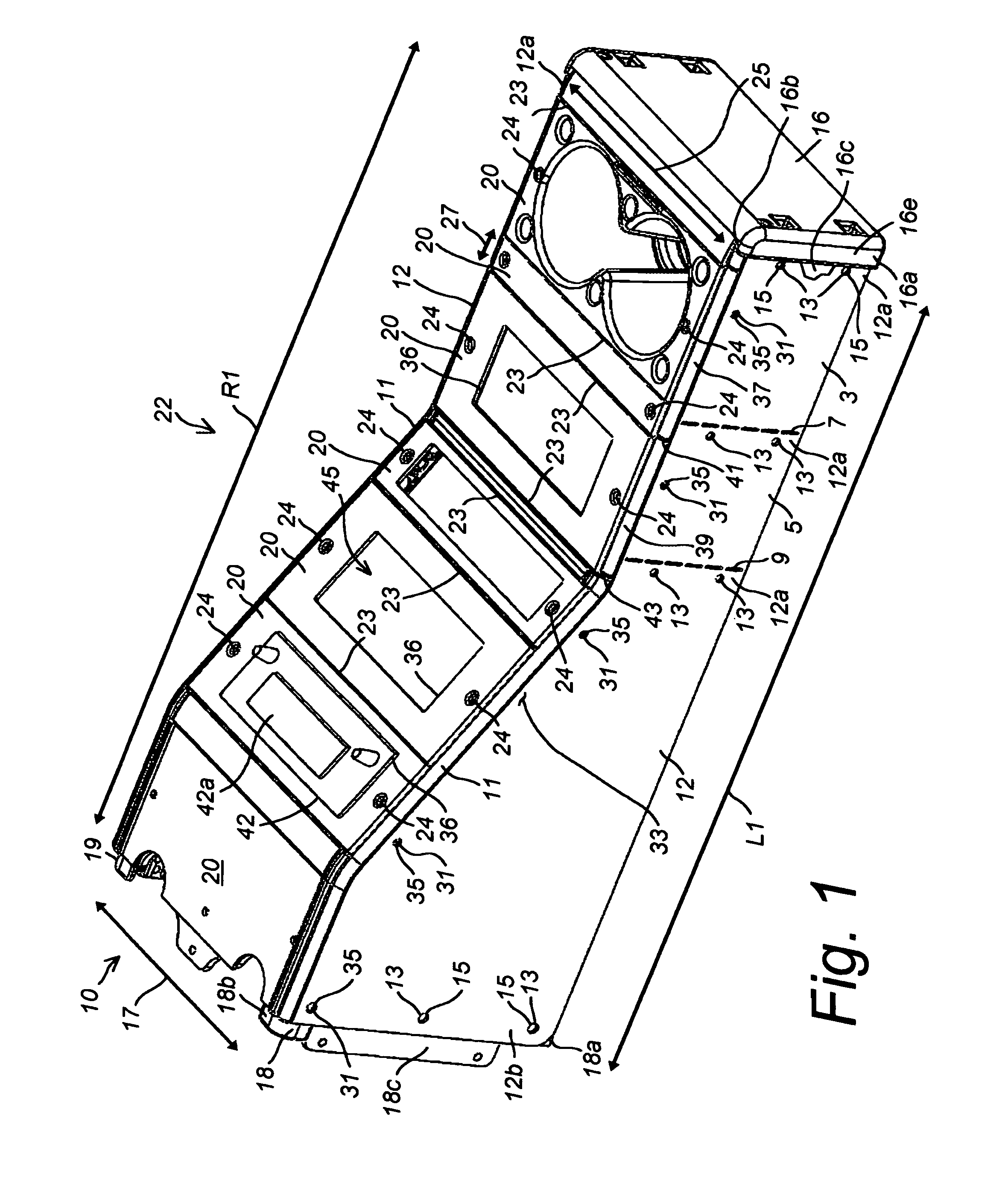 Vehicle console having molded side rails