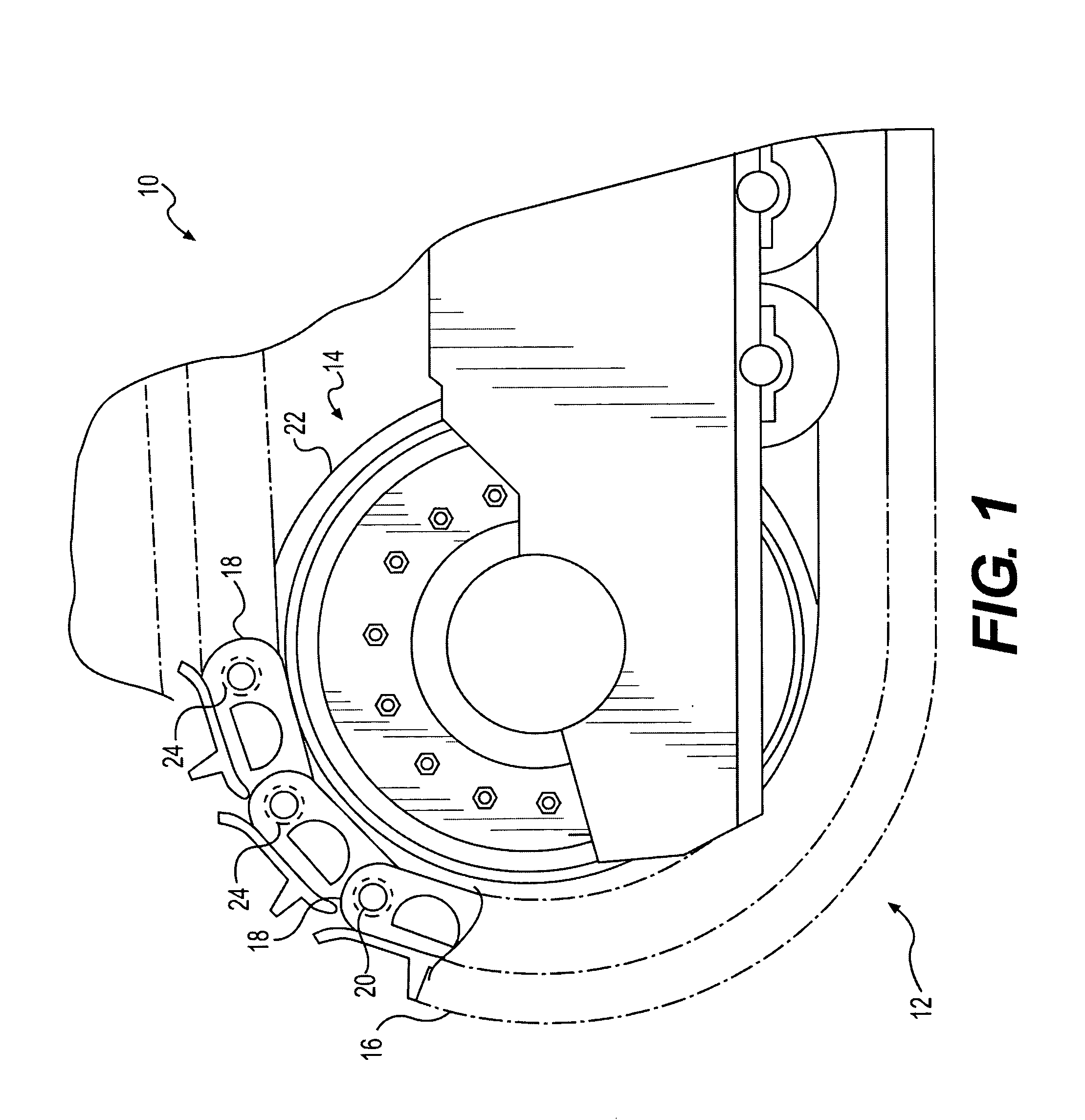 Isolated center tread rim idler