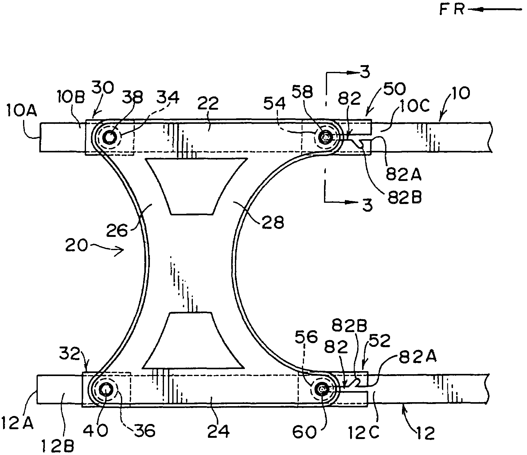 Front body structure of vehicle