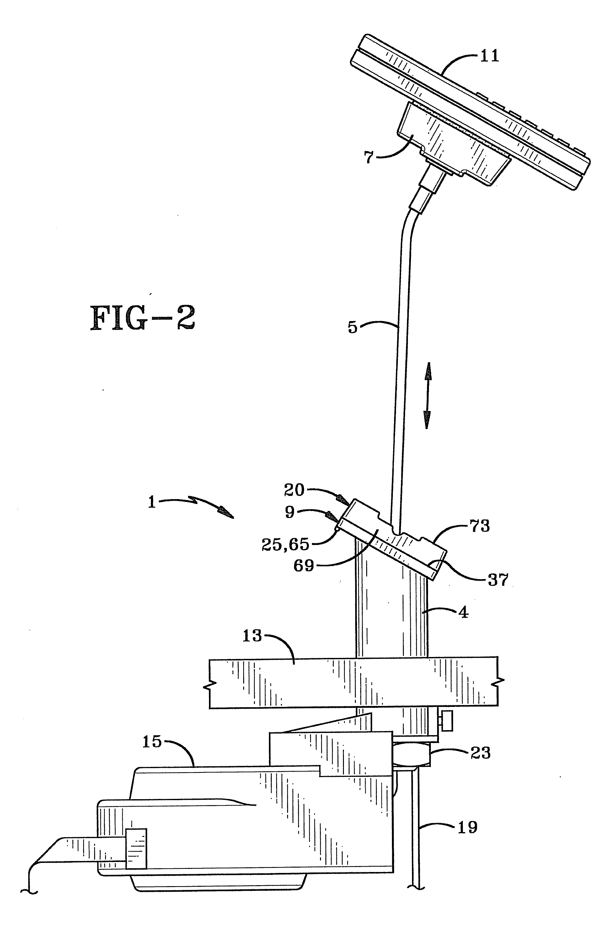 Display assembly with cable stop