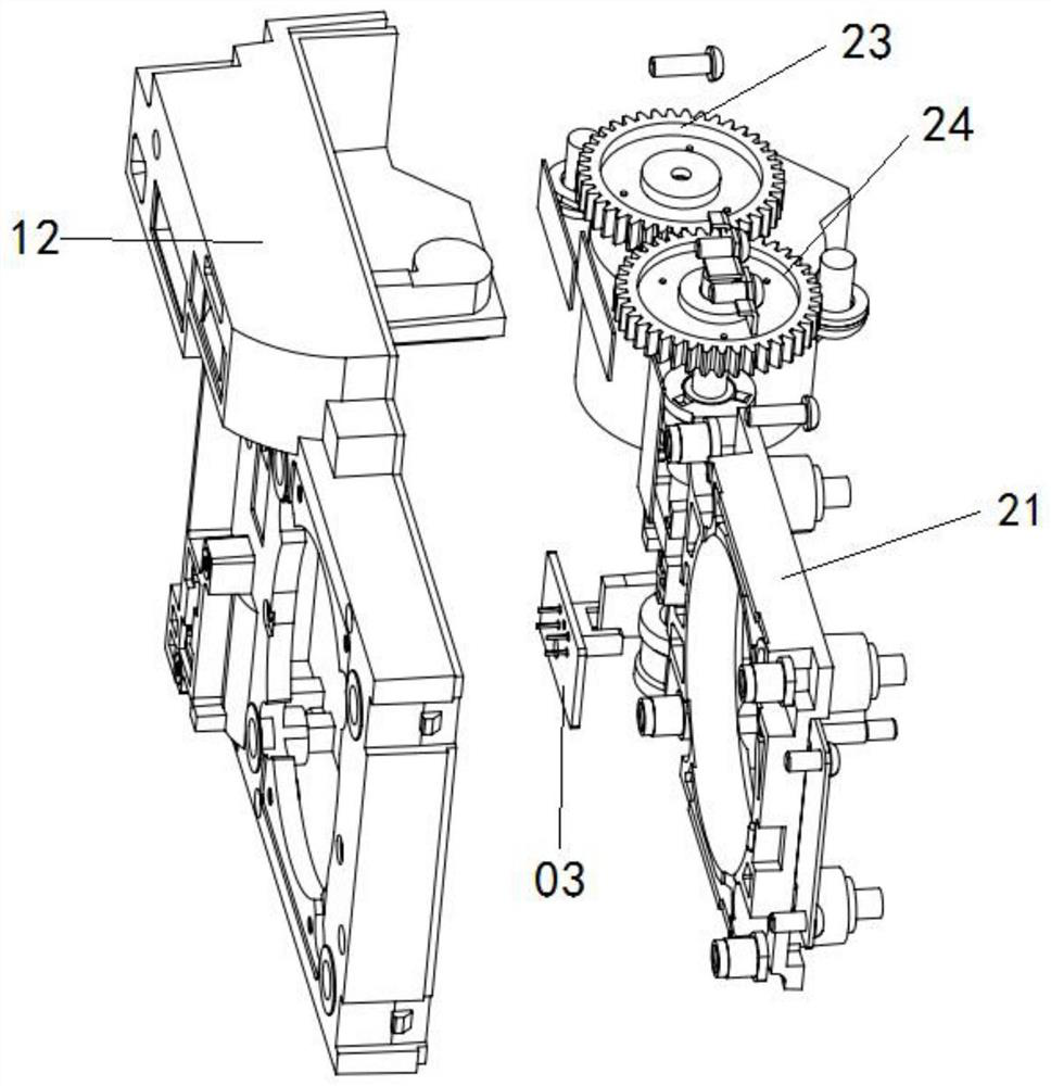 A projection device and its electric shaft-shifting structure