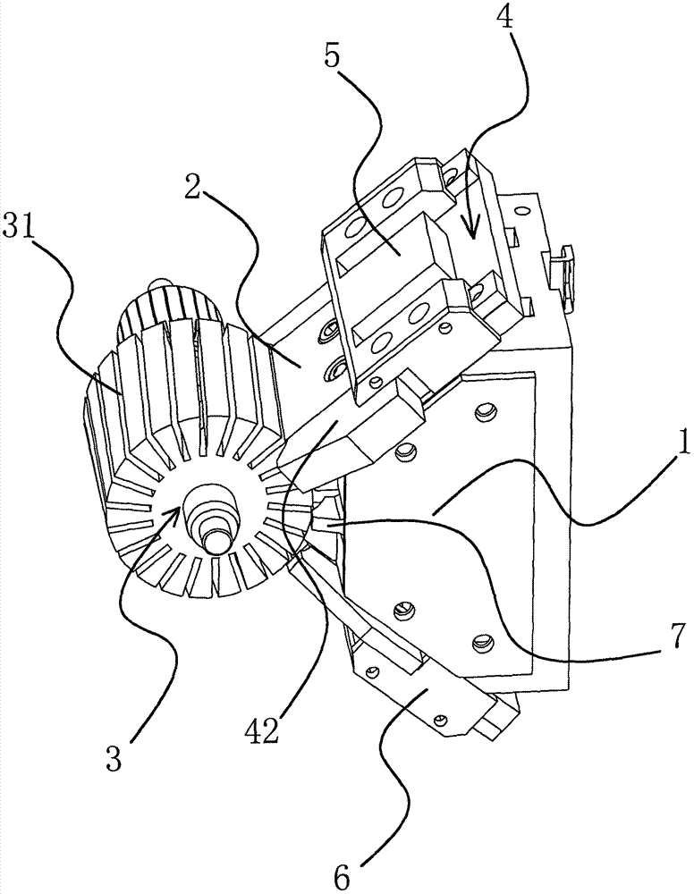 Wiring device of rotor winding machine