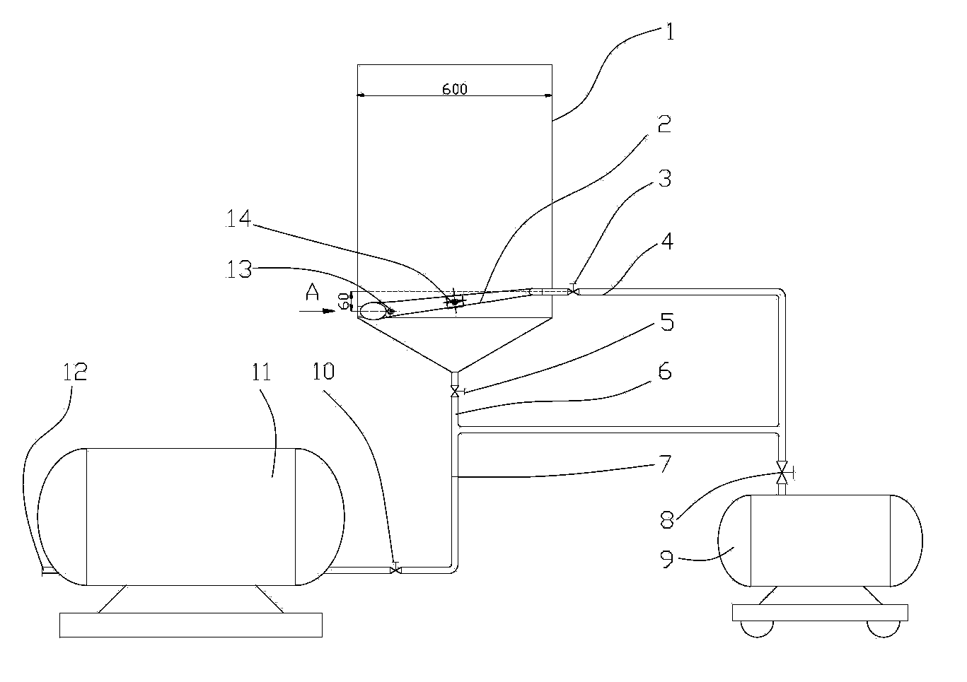 Gas explosion-preventive spiral spray pipe bubbling stirring apparatus