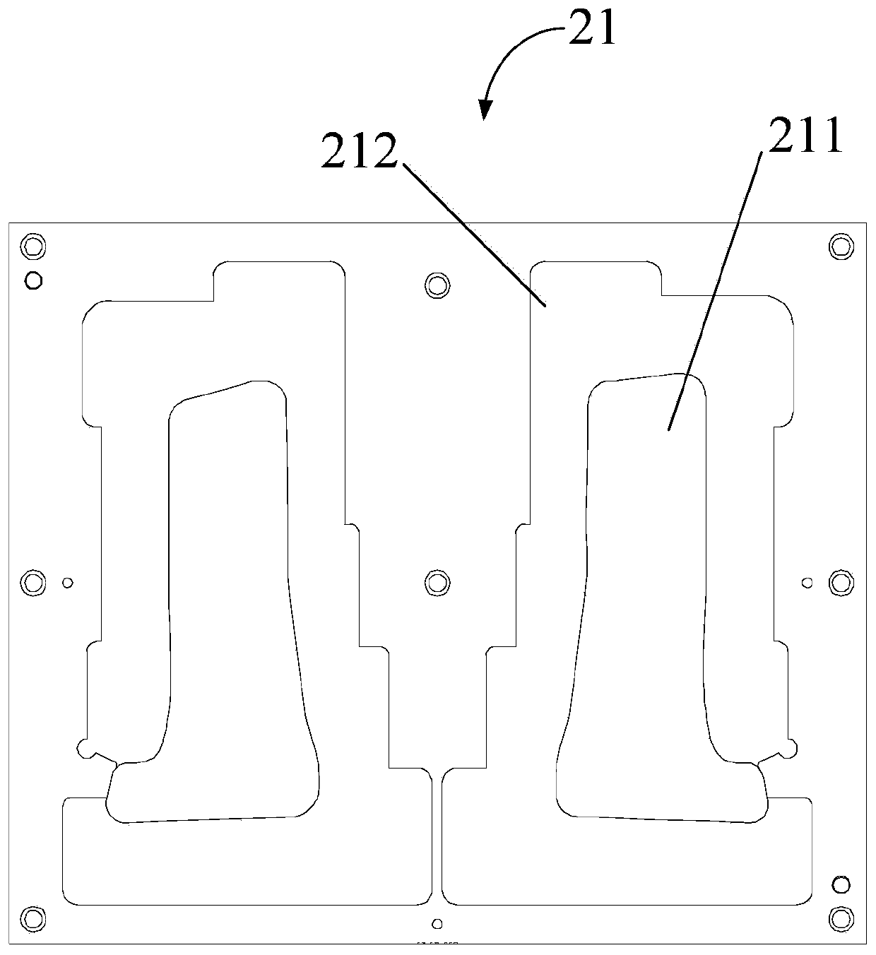 Efficient flexible adjusting and shaping die for stamping part