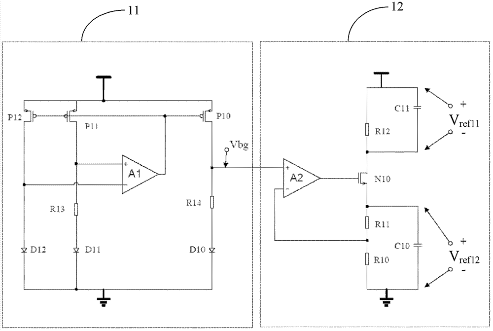 Band gap reference circuit, power protection circuit and power supply