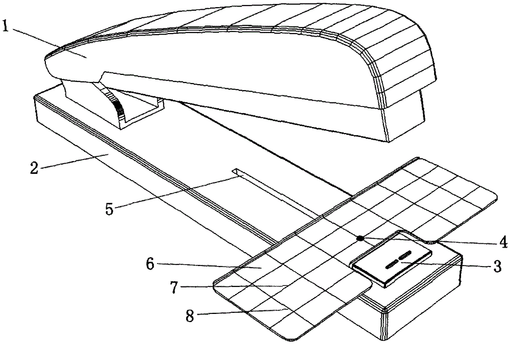 A stapler with a binding ruler