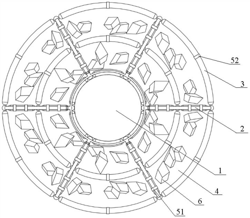 Foldable terrain self-adaptive pier scouring protection device