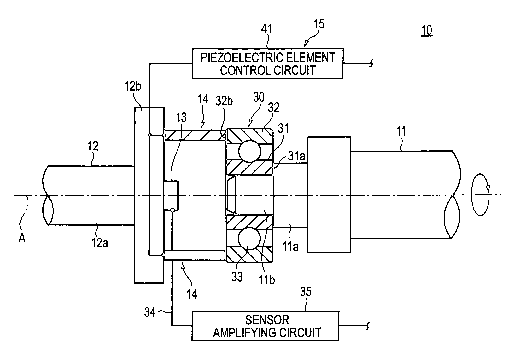 Bearing vibration measuring apparatus, bearing vibration measuring method, and radial type bearing