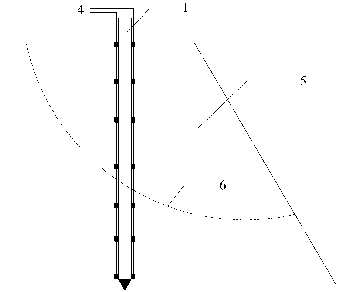 Landslide internal displacement monitoring method based on fiber grating