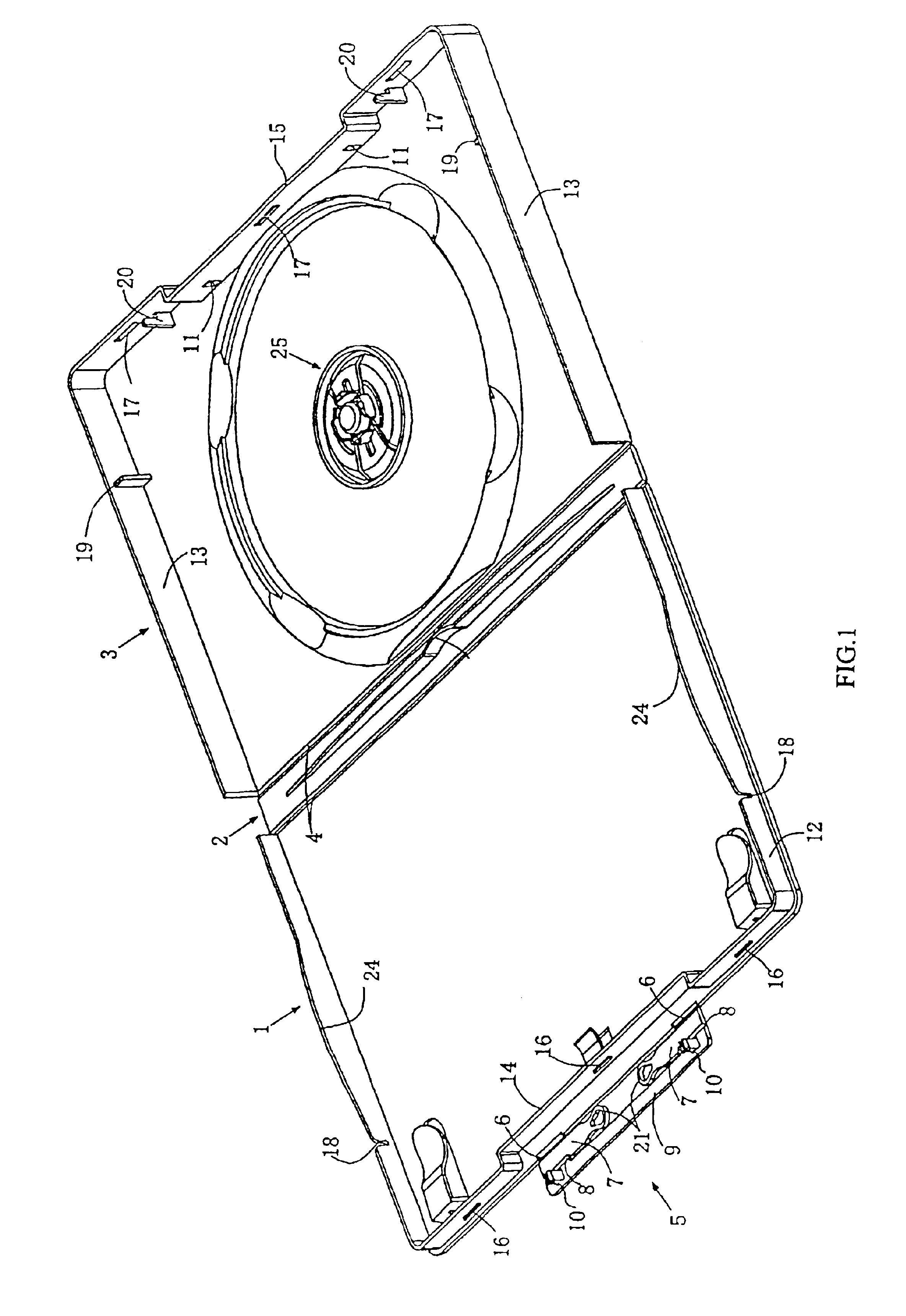 Security tape disc storage case