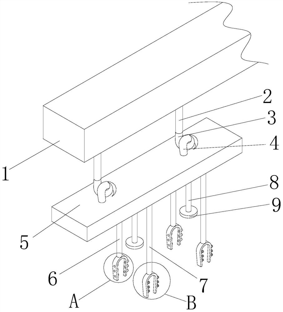 Building board hoisting and fixing device