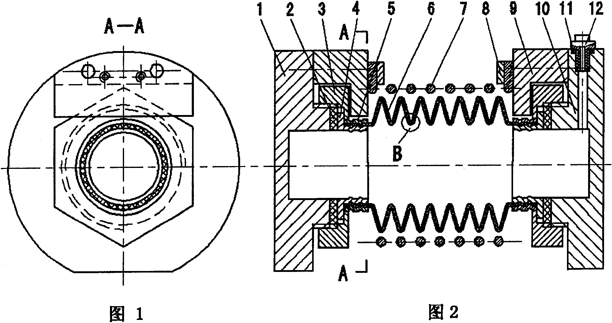 Flexible joint of helical spring type artificial muscle