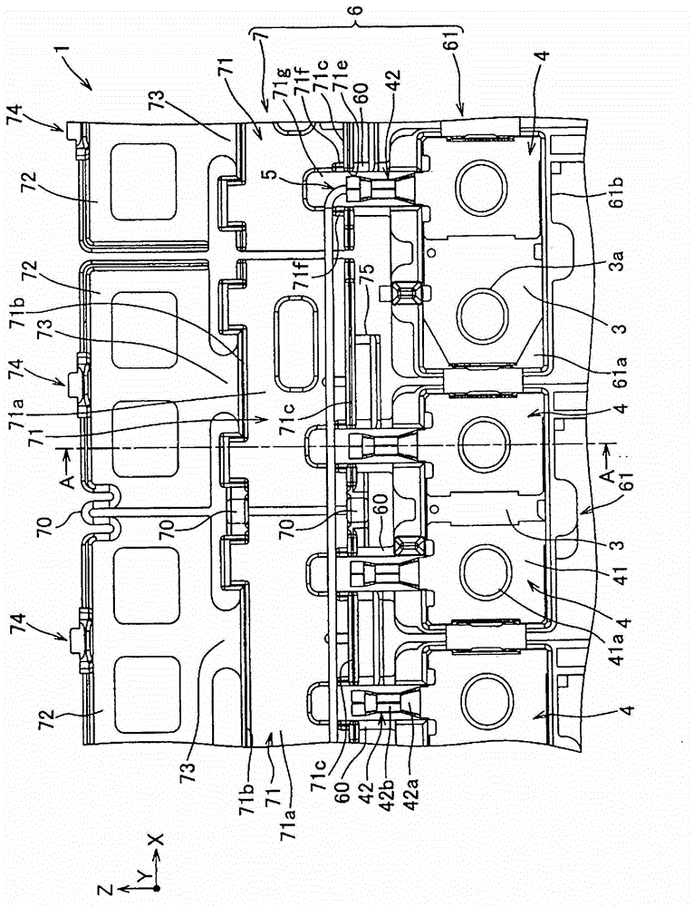 Battery connection member and battery connection body