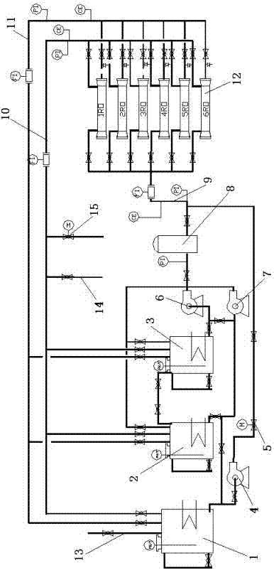 Offline cleaning and evaluating device of reverse osmosis membrane element and application method of device