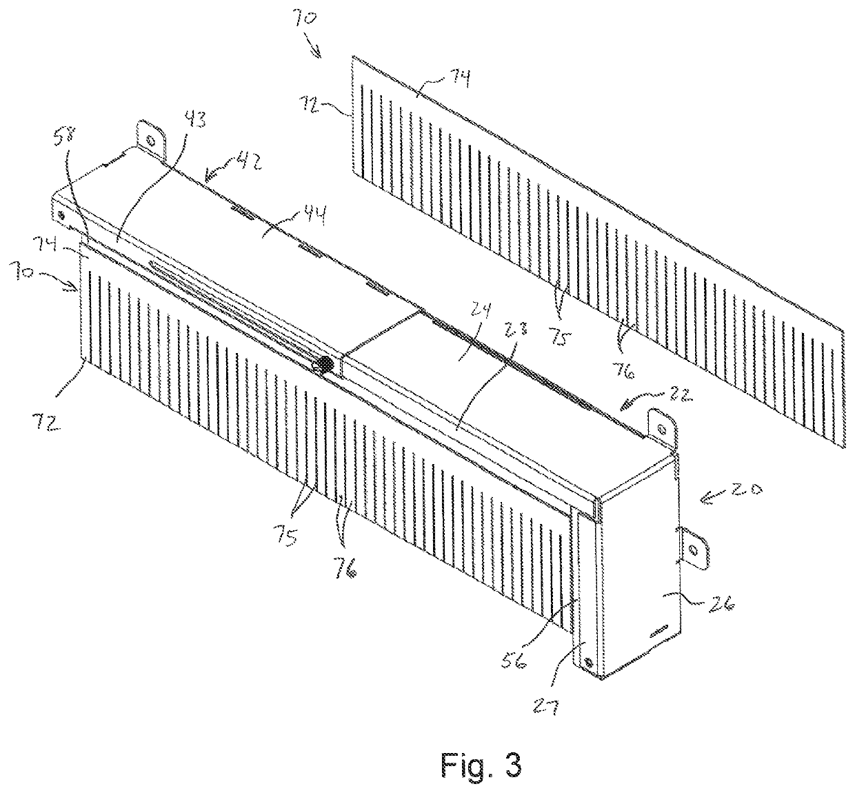 Cable tray firestop device