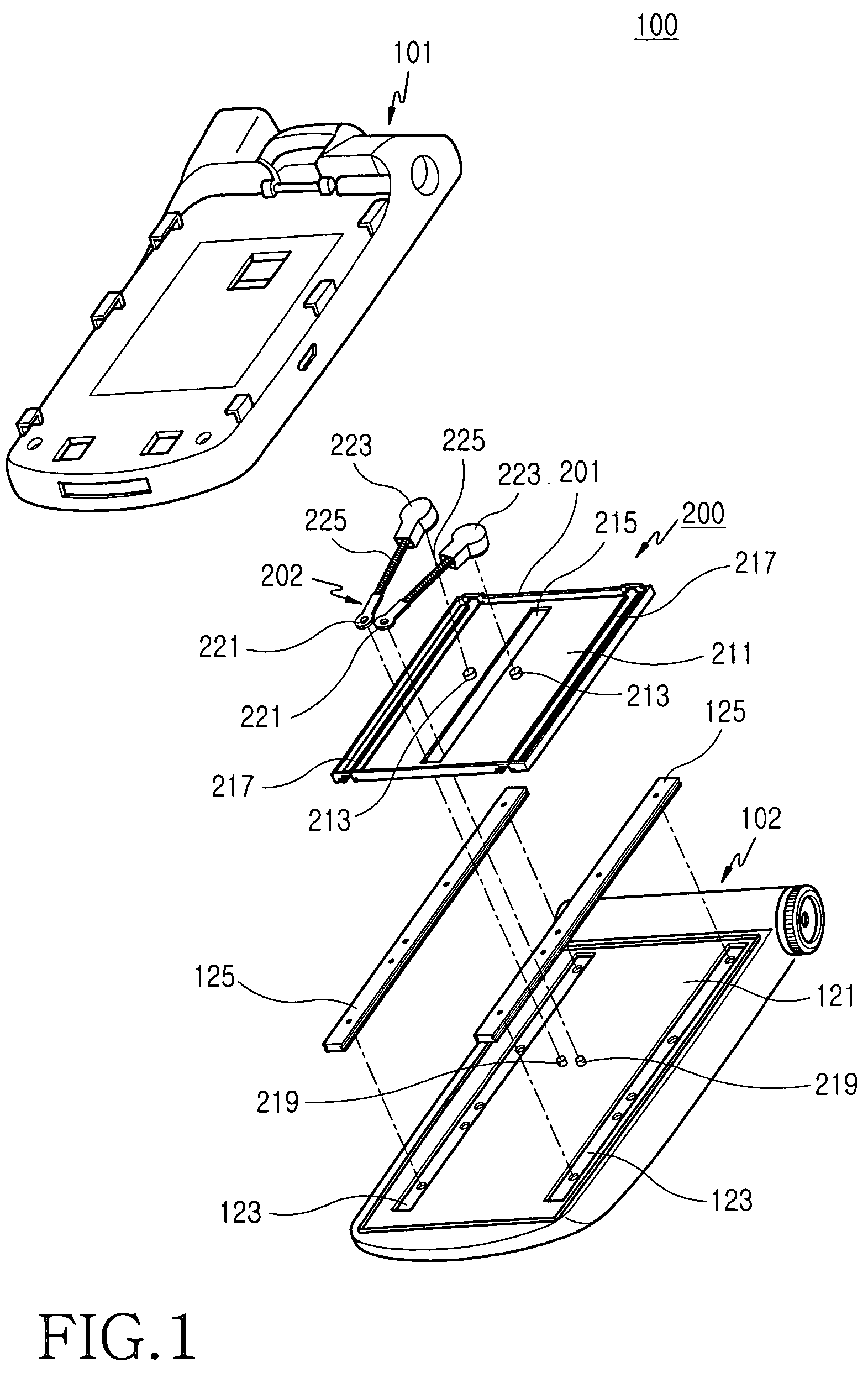 Sliding-type mobile communication terminal