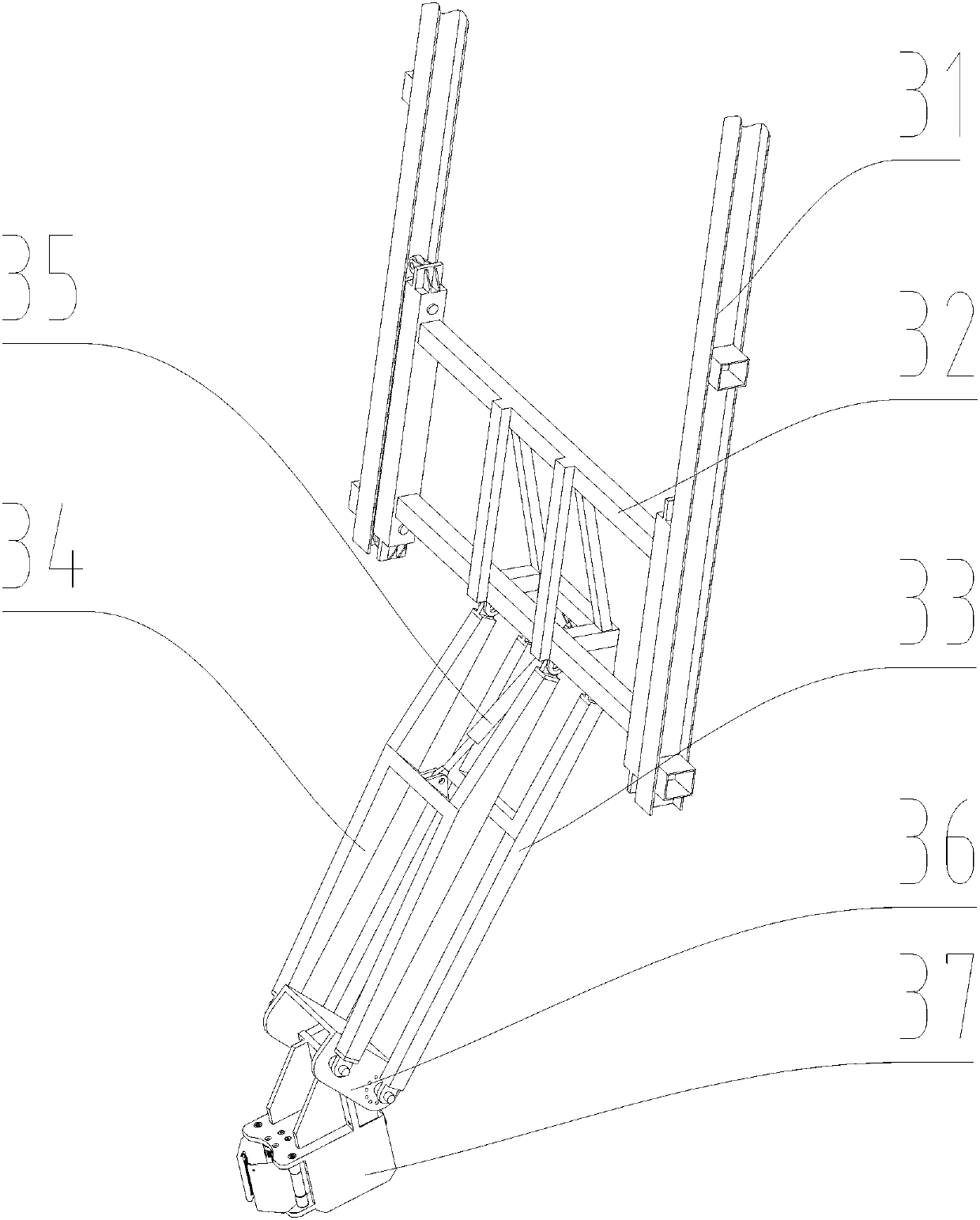 Automated drilling rig and method for moving and transporting pipe columns through automated drilling rig