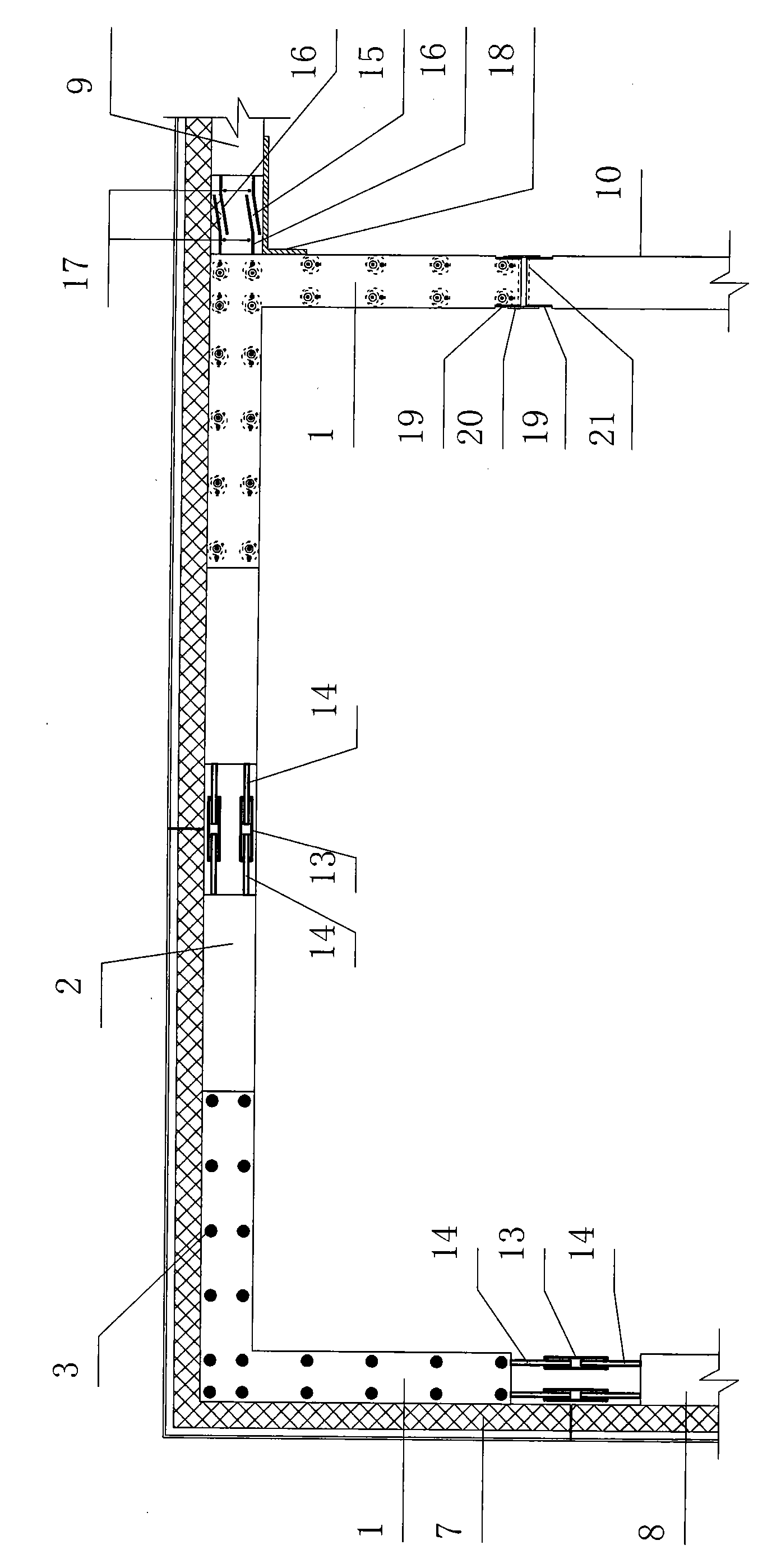 Precast concrete short-pier shear wall with infilling wall panel and connecting method thereof