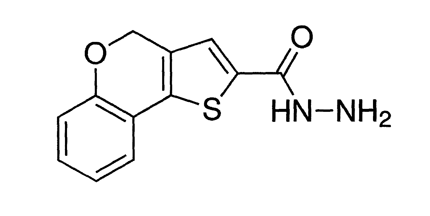 Application of 4 H-[1]-benzo pyran [4, 3-b] thiophene-2-formic acid hydrazide and derivative thereof in glycoprotein specific fluorescence detection