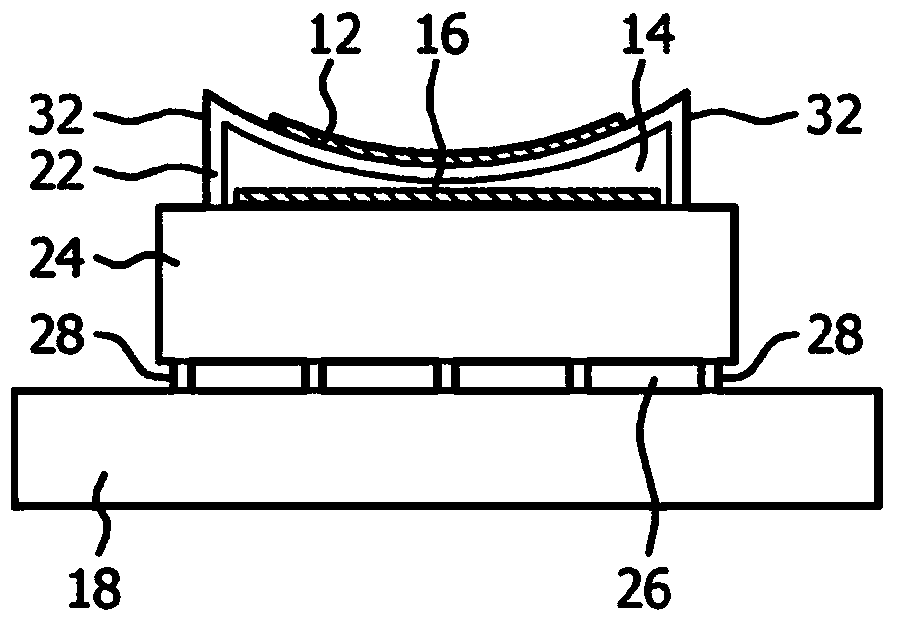 Ultrasonic cmut with suppressed acoustic coupling to the substrate