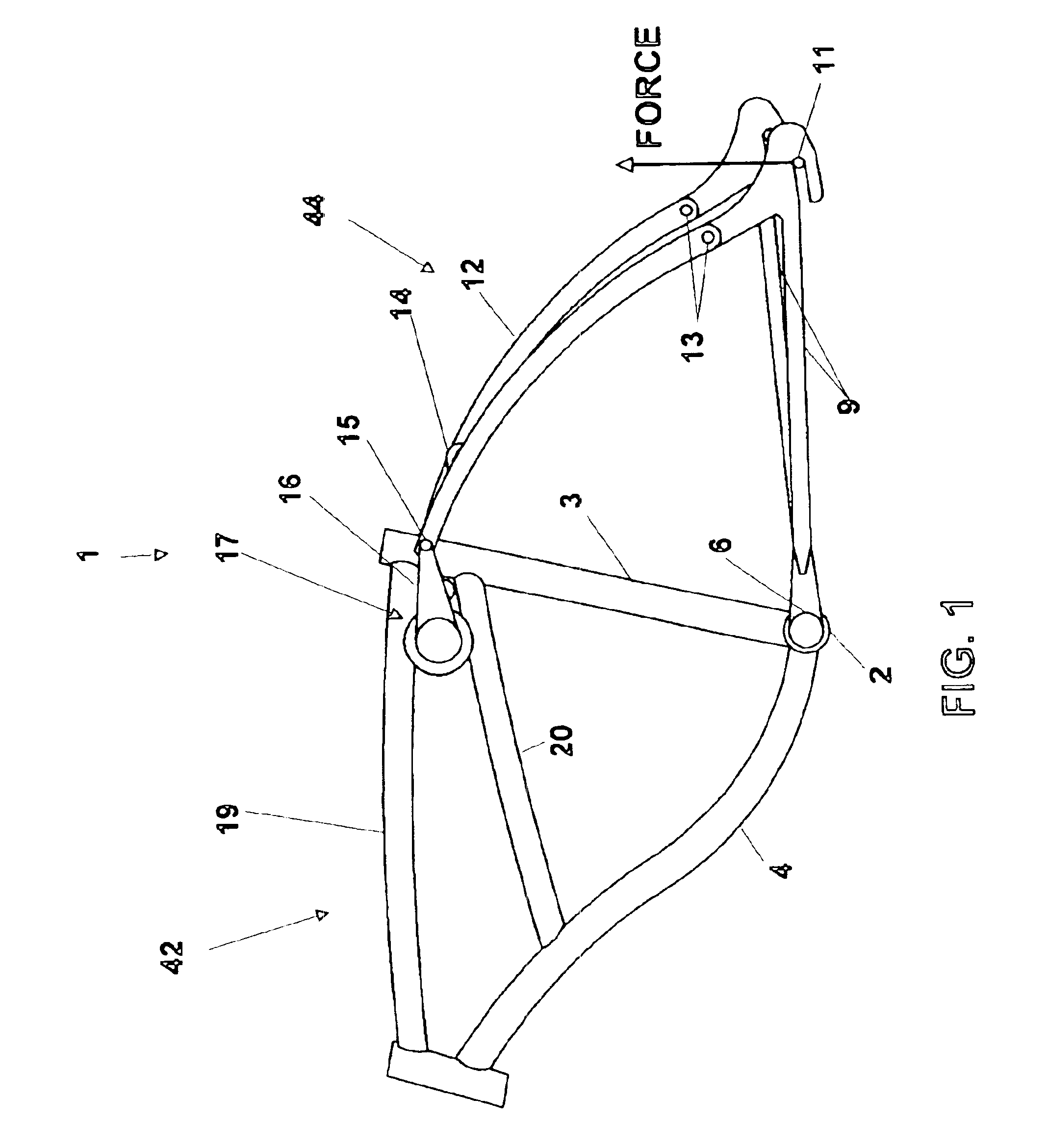 Bicycle with shock absorber