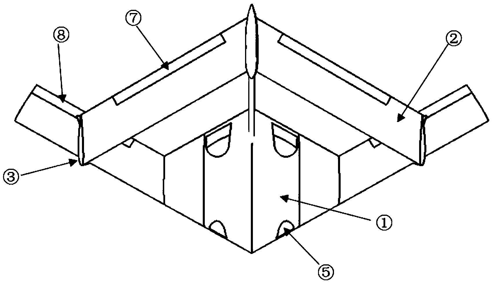 Airplane with combined-wing layout of flying wing and forward-swept wings