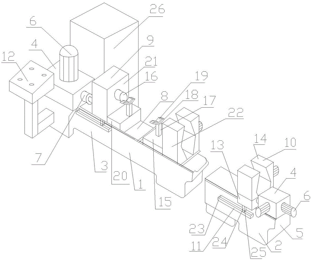 A horizontal cylinder loading mechanism for hydraulic cylinders