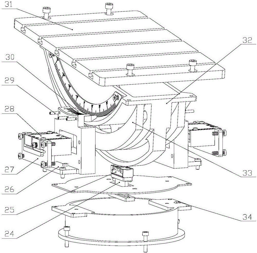 Two-shaft non-magnetic electric rotary table based on piezoelectric ceramic motor