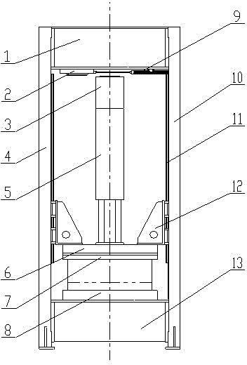 Intelligent hydraulic die adjusting forcing device and use method thereof