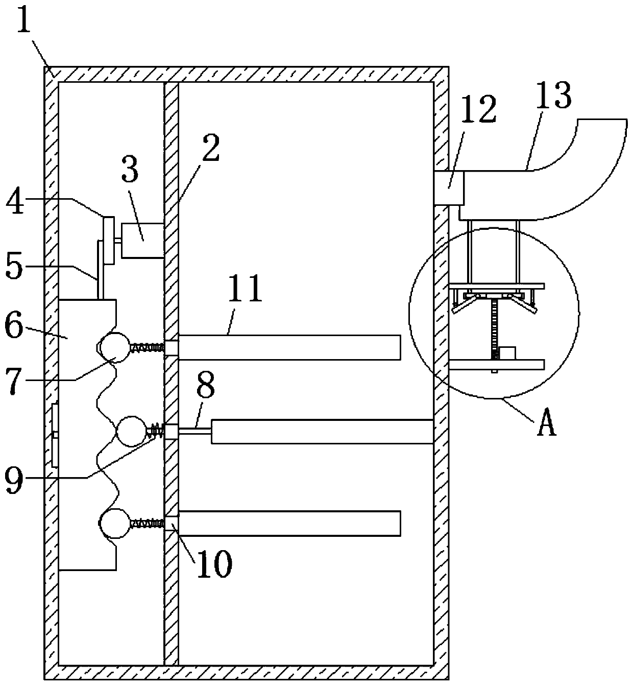 Boiler with spark and smoke separating function and dust removing method of boiler